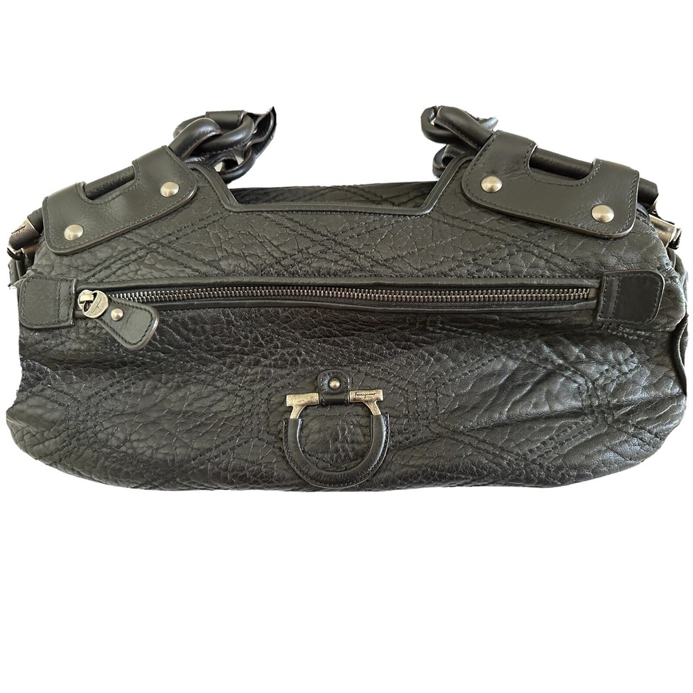 Salvatore Ferragamo Black Leather Handbag‎